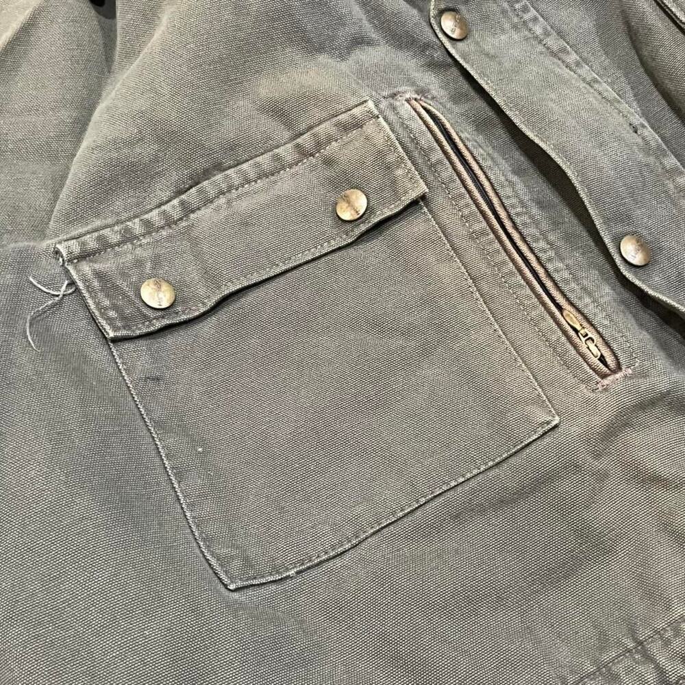 Carhartt Olive Green Men's Lined Duck Jacket - Picture 3 of 8